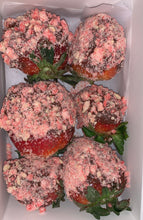 Load image into Gallery viewer, Half Chocolate Covered Strawberries/ Half Chocolate Covered Strawberry Krunch Strawberries
